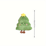 1pc Festive Christmas Tree Pillow, 19.7in, Green Polyester, Plush Cushion for Home, Office, Car, Outdoor, Holiday Decor, Perfect for Thanksgiving, Christmas, Valentine's Day, Mother's Day, Halloween, Easter