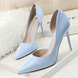 BIGTREE Shoes Patent Leather Heels 2022 Fashion Woman Pumps Stiletto Women Shoes Sexy Party Shoes Women High Heels 12 Colour