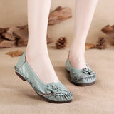 kamames kamames Spring Popular Style Soft-Soled Women's Shoes National Style Leather Women's Singles Shoes Middle-Aged Mother Shoes Soft-Soled Pregnant Women's Shoes