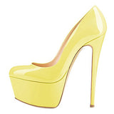 kamames Round Head Waterproof Table Super High Heels Large Size Single Shoes Sexy Platform Heels