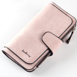 Classic Trendy Long Coin Purse, Faux Leather Multi Wallet, Large-capacity Purse With Zipper