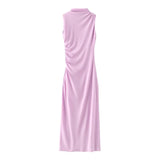 kamames New Pleated Trim Sleeveless Flute Dress 3152200