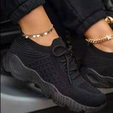 kamames Spring Fashion Shoes New Sports Shoes Women's Running Shoes Large Size Mesh Ladies Fly Weave Breathable Casual Shoes