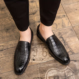 Men's Comfy Split-Toe Penny Loafers - Soft Leather, Non-Slip Soles, Slip-On Design, Breathable, Comfortable, Versatile, Ideal for Casual Daily Wear, Office, Travel - Men's Footwear