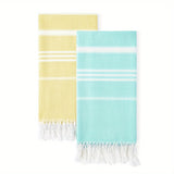 Buy 1 Get 1 Free, total of 2 pcs Luxury Oversized Turkish Beach Towels - Ultra-Absorbent, Quick-Dry, Sand-Repellent, Lightweight, Compact, and Soft Cotton Pool Towels for Swim Cover-Up, Travel, and Beach Essentials - Prewashed for Softness and Easy Care