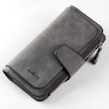 Classic Trendy Long Coin Purse, Faux Leather Multi Wallet, Large-capacity Purse With Zipper