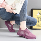 kamames Women Shoes Fashion Mesh Breathable Socks Shoes Female Lace Up Flat Casual Sneakers Comfortable Light Ladies Tennis Shoes