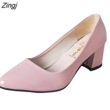 kamames New Women Pumps Black High heels 6cm Lady Patent leather Thick with Autumn Pointed Single Shoes Female Sandals Big 33-41