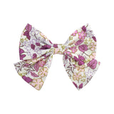 2022 Lovely Baby Girls Print Flower Bohemian Style Bow BB Hair Clips Headwear Children Cute Cotton Hairpins Hair Accessories