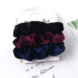 3/5/Pcs Silk Scrunchies Print Leopard Scrunchie Set Elastic Hair Bands Solid Color Fashion Headwear Women Hair Accessories Gift