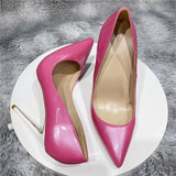 kamames pointed toe 12cm 10cm 8cm high thin heel shoe wedding party office elegant slip on plus size sexy women pumps QP129 ROVICIYA