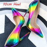kamames fashion printing pointed toe high-heeled exquisite elegant shoes 12cm high heel ladies party shoes QP006 ROVICIYA