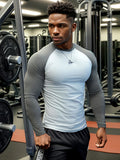 Mens Ultra-Soft, Stretchable Raglan Sleeve T-shirt - Athletic Fit for Dynamic Sports - Long Sleeve Comfort