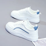kamames Shoes Women 2023 Spring Fashion Non Slip Casual Shoes Flat Running Sheos Women Lace-up Comfort Sneakers Zapatos De Mujer 703-0
