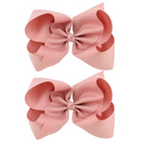 2Pcs/lot 6'' Solid Color Grosgrain Ribbon Bows Hair Clips For Cute Girls Large Handmade Hairpins Barrettes Kids Hair Accessories