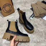 kamames Boots Suede Leather Women Flat Platform Short Boots Ladies Shoes Fashion Autumn Winter Boots Platform Shoes