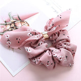 Women Vintage Striped Bow plaid Scrunchie For Girls Ponytail Holder Elastic Hair Bands ties Rubber Headwear Hair Accessories