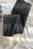kamames Winter Leggings for Women with Fleece High Waist Thick Pants Velvet Thermal Grey Women's Warm Leggings New High Waisted