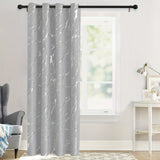 1pc Modern Grey Golden Silvery Marble Pattern Curtain for Bedroom, Office, Kitchen, Living Room, and Study - Classic European Design for Home Decoration