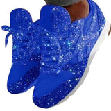 kamames kamames Casual Shoes Fall 2023 New Sequins With Breathable Rhinestone Thick Sole Student Large Size Women's Shoes