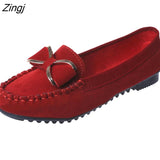 kamames women's loafers Solid Colors Flat ballet shoes Bow Knot Lazy loafers Shallow Casual Slip On Shoes scarpe donna