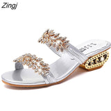 kamames New women shoes slippers summer beach sandals Fashion women Rhinestone outdoor slippers flip flops shoes women mujer
