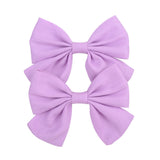 2022 Lovely Baby Girls Print Flower Bohemian Style Bow BB Hair Clips Headwear Children Cute Cotton Hairpins Hair Accessories