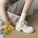 kamames Jane Small Leather Shoes 2024 New Thick-Soled British Women's Shoes Spring And Autumn Dress