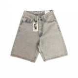 kamames Street Y2K Jeans Sports Pants Hip-Hop Cartoon Embroidery Vintage Blue Baggy Jeans Man
