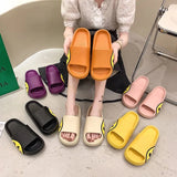 Summer Flip Flops for Couples Smile Face Slippers EVA Fashion Slides Women's Shoes Bathroom Slipper Floor Flats