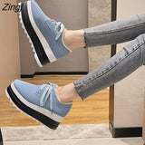 kamames New Autumn Winter Women Plus Velvet Thick Warm Cotton Shoes Female Snow Boots Casual Increase Platform Thick Sole Sneakers