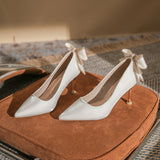 kamames kamames High Heels Female Autumn Fine Heel 2023 New French Temperament Small Heel Shoes Bride Main Wedding Shoe Tip