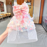 New Girls Beautiful Chiffon Bow Print Flower Strawberry Hairpins Headband Kids Sweet Hair Decorate Clip Fashion Hair Accessories