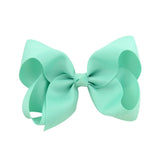 1Piece Solid Grosgrain Ribbon Hair Bows With Clip For Cute Girls Handmade Hair Clips Barrettes Hairpins Kids Hair Accessories