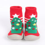 YWHUANSEN 6 to 36M Christmas Children's Indoor Socks With Soft Rubber Sole Baby Walking Shoes Girls Winter Non-slip Floor Socks