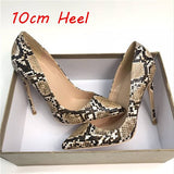 kamames Snake Print 12cm Extreme High Heel Pointed Toe Women Pumps Valentine Stiletto Woman Shoes Party Evening YG027 ROVICIYA