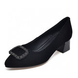 kamames kamames High Heels Women's 2024 Spring New Square Buckle Shallow Mouth Single Shoes Two Kinds Of High Love Shoes Commuting