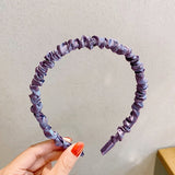 2021 New Women Girls Sweet Colorful Folds Bubble Simple Hairbands Sweet Headband Hair Hoops Hair Band Fashion Hair Accessories