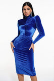 kamames Corsetted Velvet Midi Dress