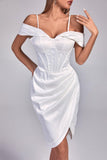 Kamames Yasmin Satin Corset Mini Dress - White