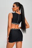 kamames Sorrel Diamante Cutout Mini Bandage Dress