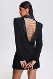 kamames Yette Diamonate Backless Blazer Dress