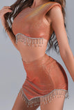 Kamames Elodie Rhinestone Set - Orange