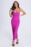 Kamames Keshawnna Ruched Mesh Bandage Dress