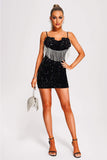 kamames Yuni Sequin Rhinestone Mini Dress