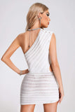 kamames Wanisha One Shoulder Knitted Dress - White