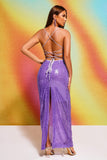 kamames Xapana Sequin Backless Maxi Dress