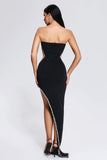 kamames Porsha Diamonate Strapless Maxi Bandage Dress