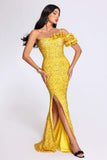 kamames Tianna One Soulder Sequin Maxi Dress