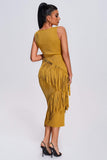 Kamames Tropez Tassel Midi Bandage Dress